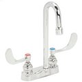 T&S Brass T&S® B-0892 Deck Mount Medical Lavatory Faucet, Swivel/Rigid Gooseneck, 2.2 GPM, 4" Handles B-0892